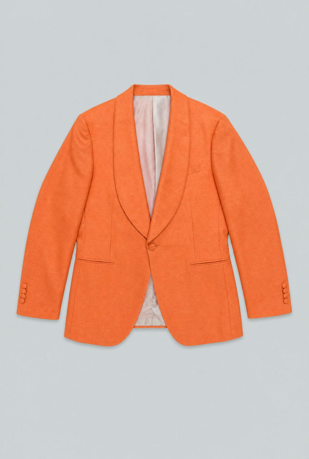 Solid Silk/Wool Philip SB Dinner Jacket - Melon