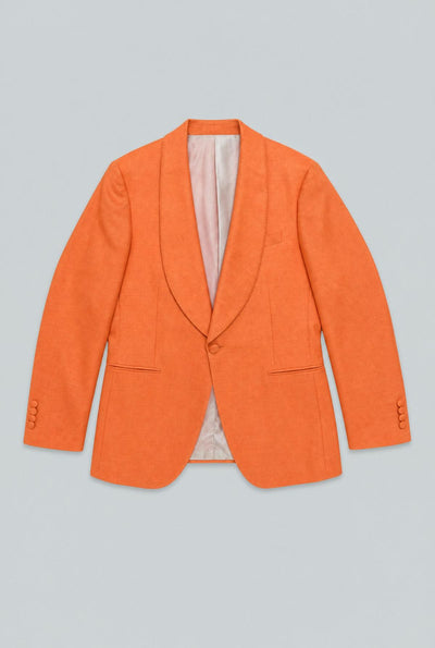 Solid Silk/Wool Philip SB Dinner Jacket - Melon