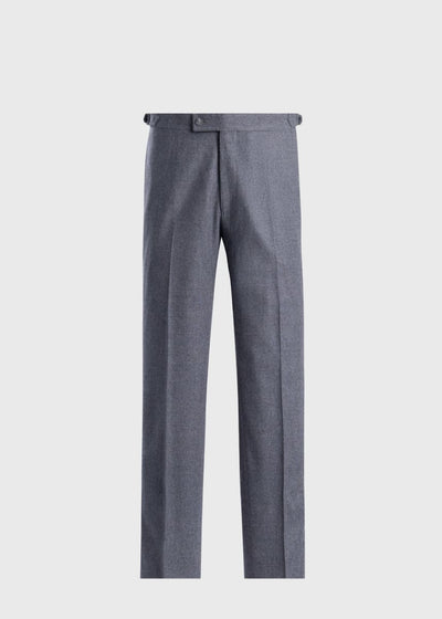 Wool Flannel Trouser - Mid Grey