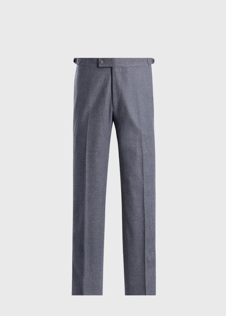Wool Flannel Trouser - Mid Grey