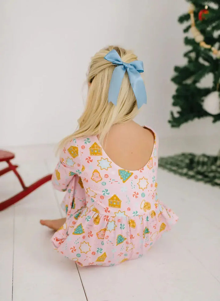 Long Sleeve Leggy Romper - Christmas Cookies