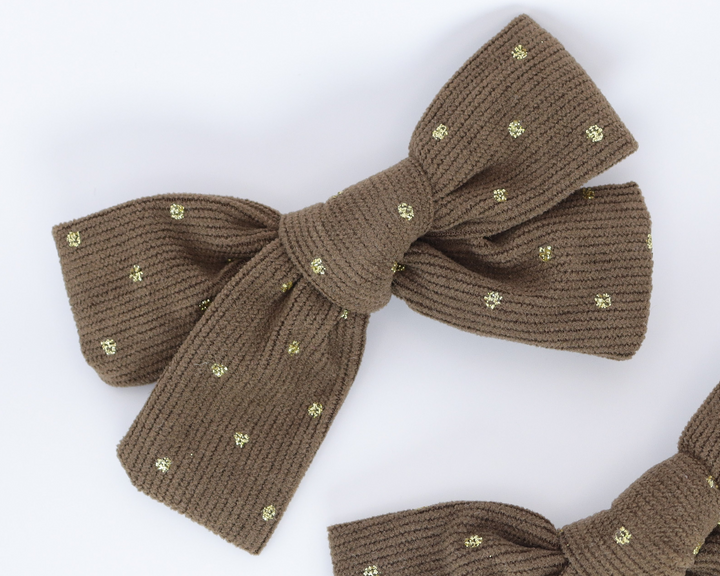 Sparkle Dot Bow Clips (Set of 2)