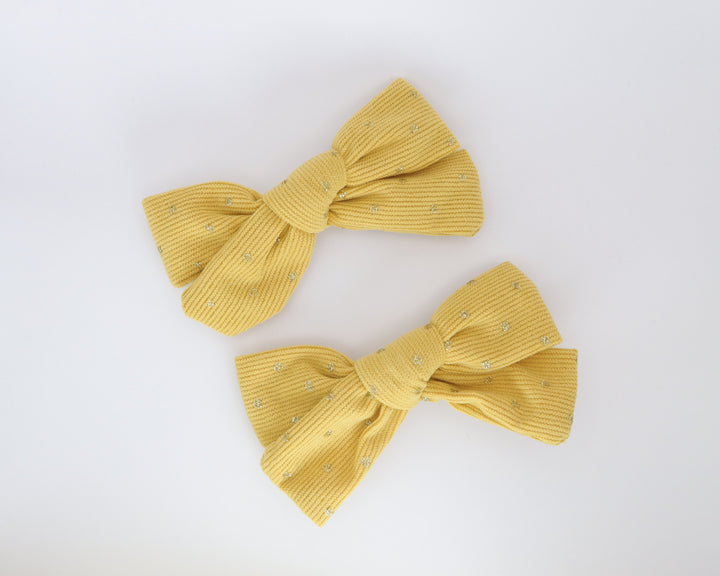 Sparkle Dot Bow Clips (Set of 2)