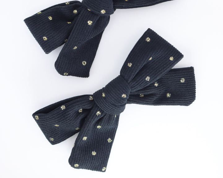 Sparkle Dot Bow Clips (Set of 2)