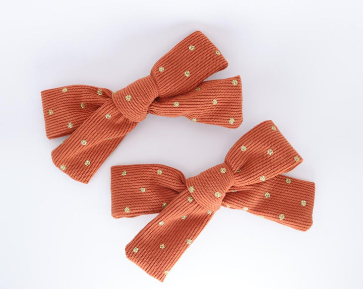 Sparkle Dot Bow Clips (Set of 2)