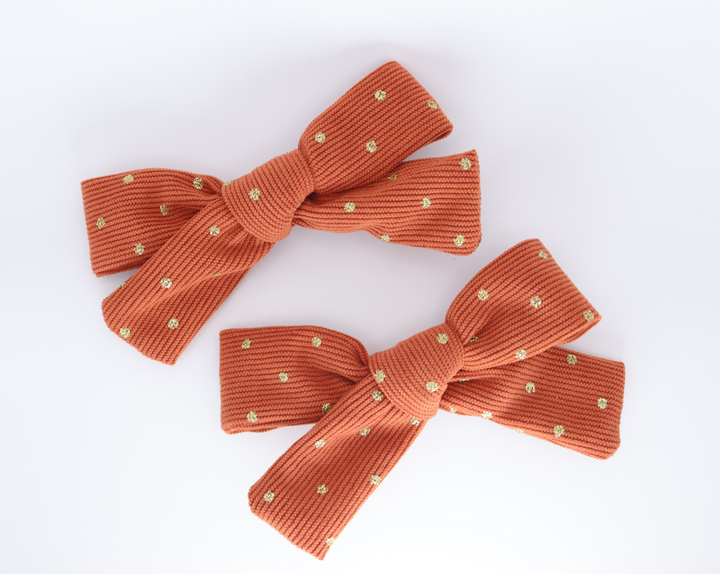 Sparkle Dot Bow Clips (Set of 2)