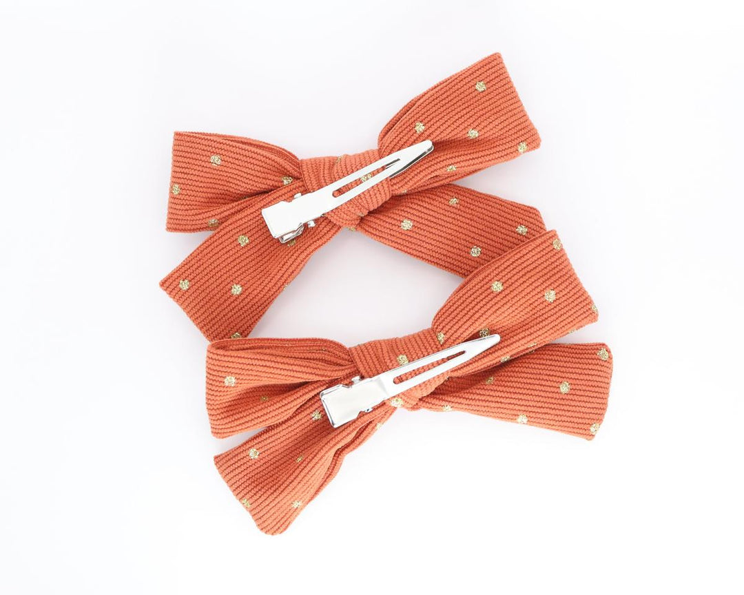 Sparkle Dot Bow Clips (Set of 2)
