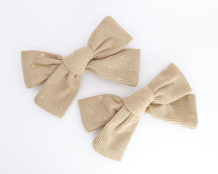 Sparkle Dot Bow Clips (Set of 2)