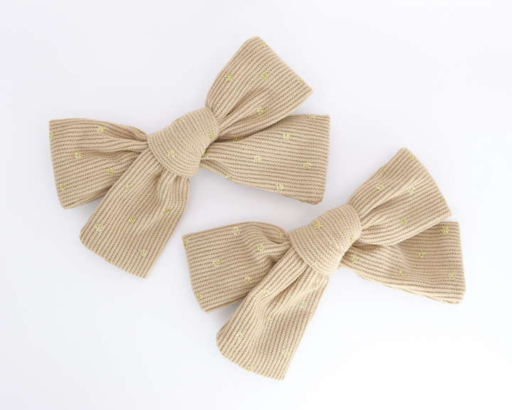 Sparkle Dot Bow Clips (Set of 2)