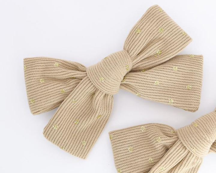 Sparkle Dot Bow Clips (Set of 2)
