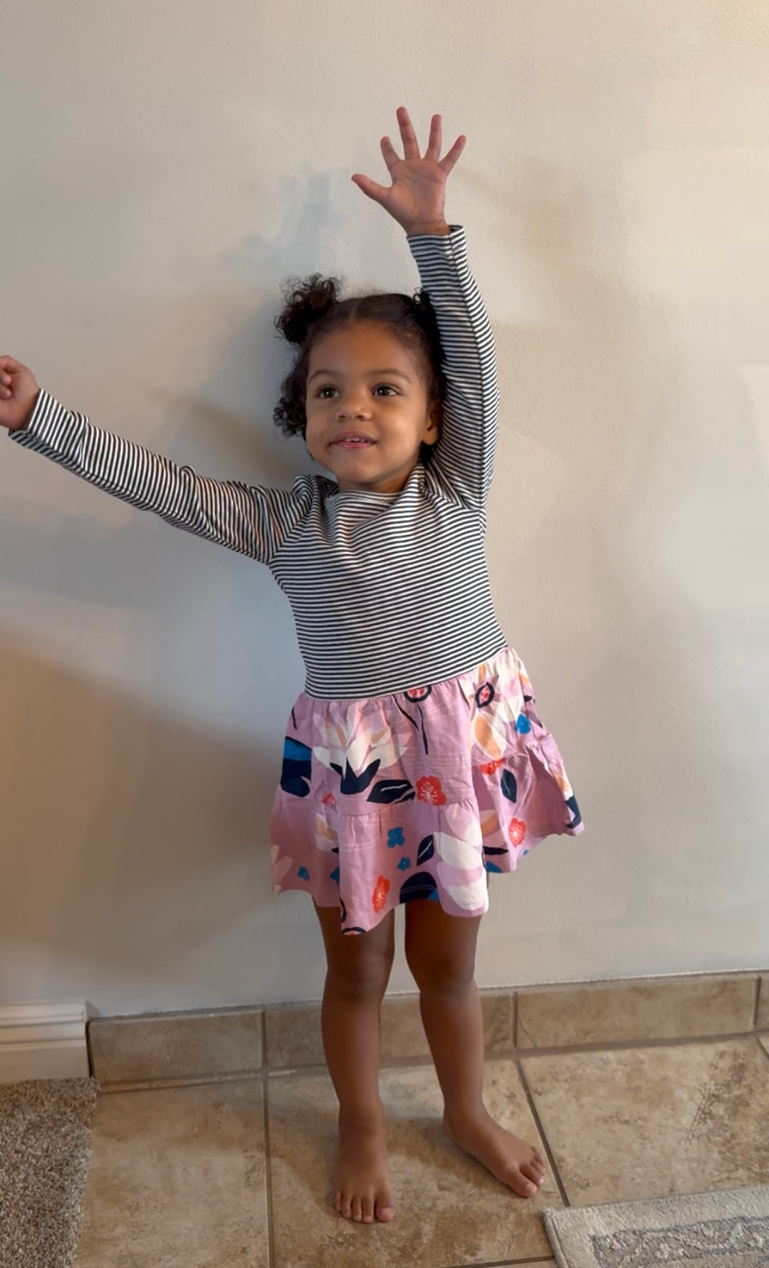 Tiered Skirted Twirl Dress - Kimono Floral