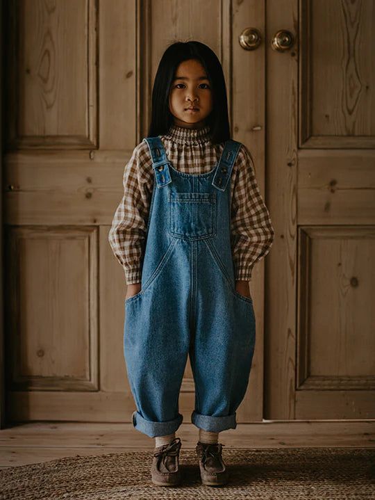 The Oversized Denim Dungaree - Light Denim One Pieces The Simple Folk 