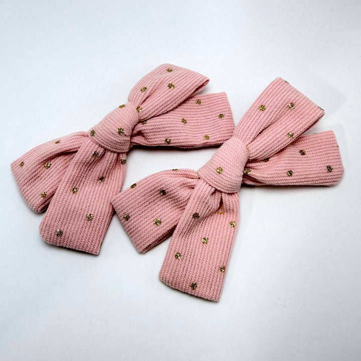 Golden Dot Bow Clips (Set of 2)