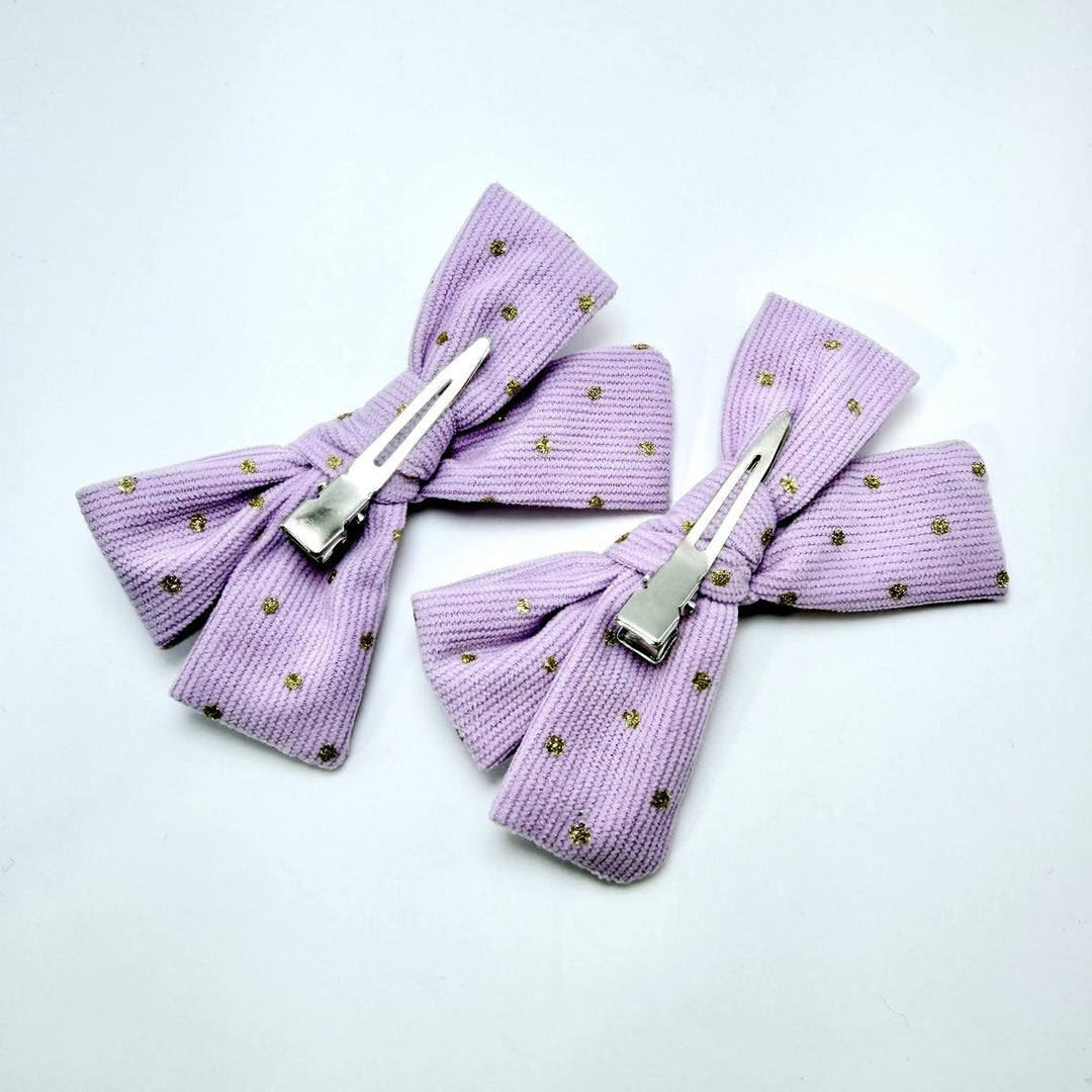 Golden Dot Bow Clips (Set of 2)
