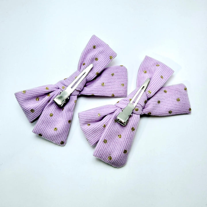 Golden Dot Bow Clips (Set of 2)