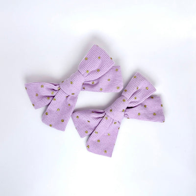 Golden Dot Bow Clips (Set of 2)