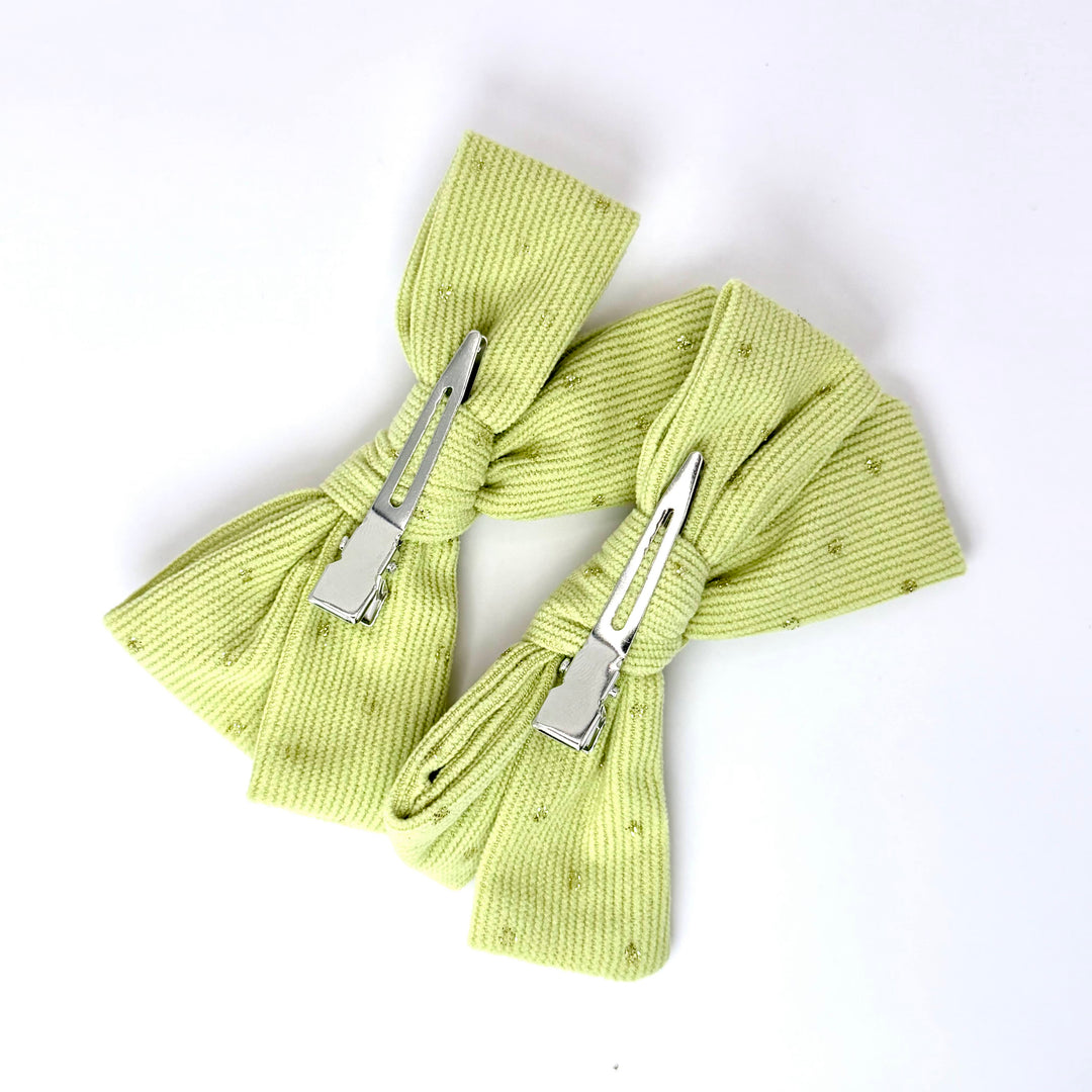 Golden Dot Bow Clips (Set of 2)