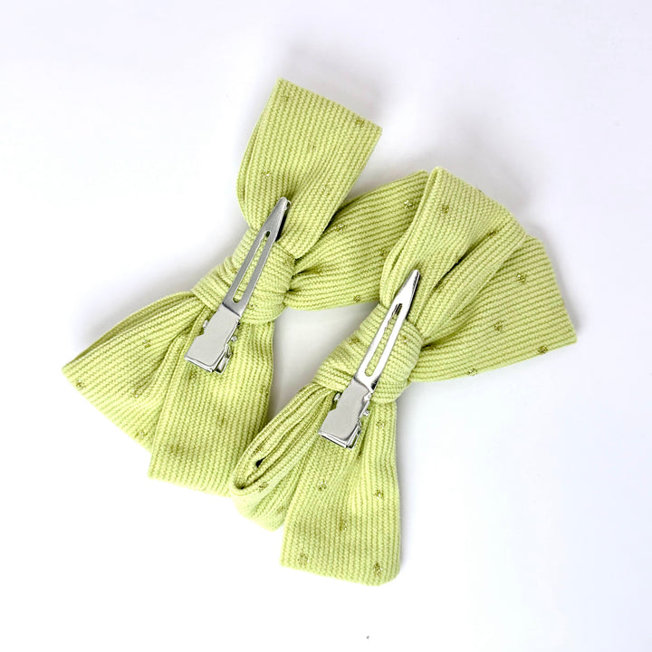 Golden Dot Bow Clips (Set of 2)