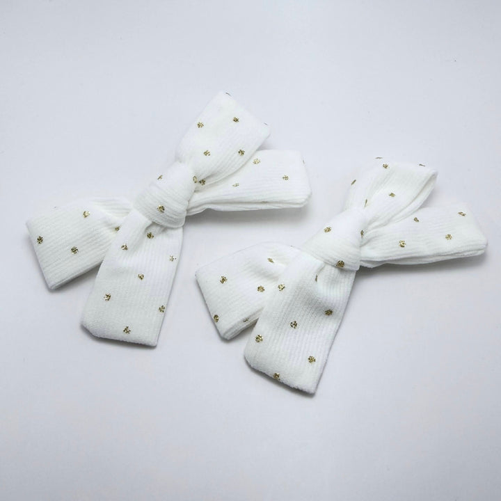 Golden Dot Bow Clips (Set of 2)