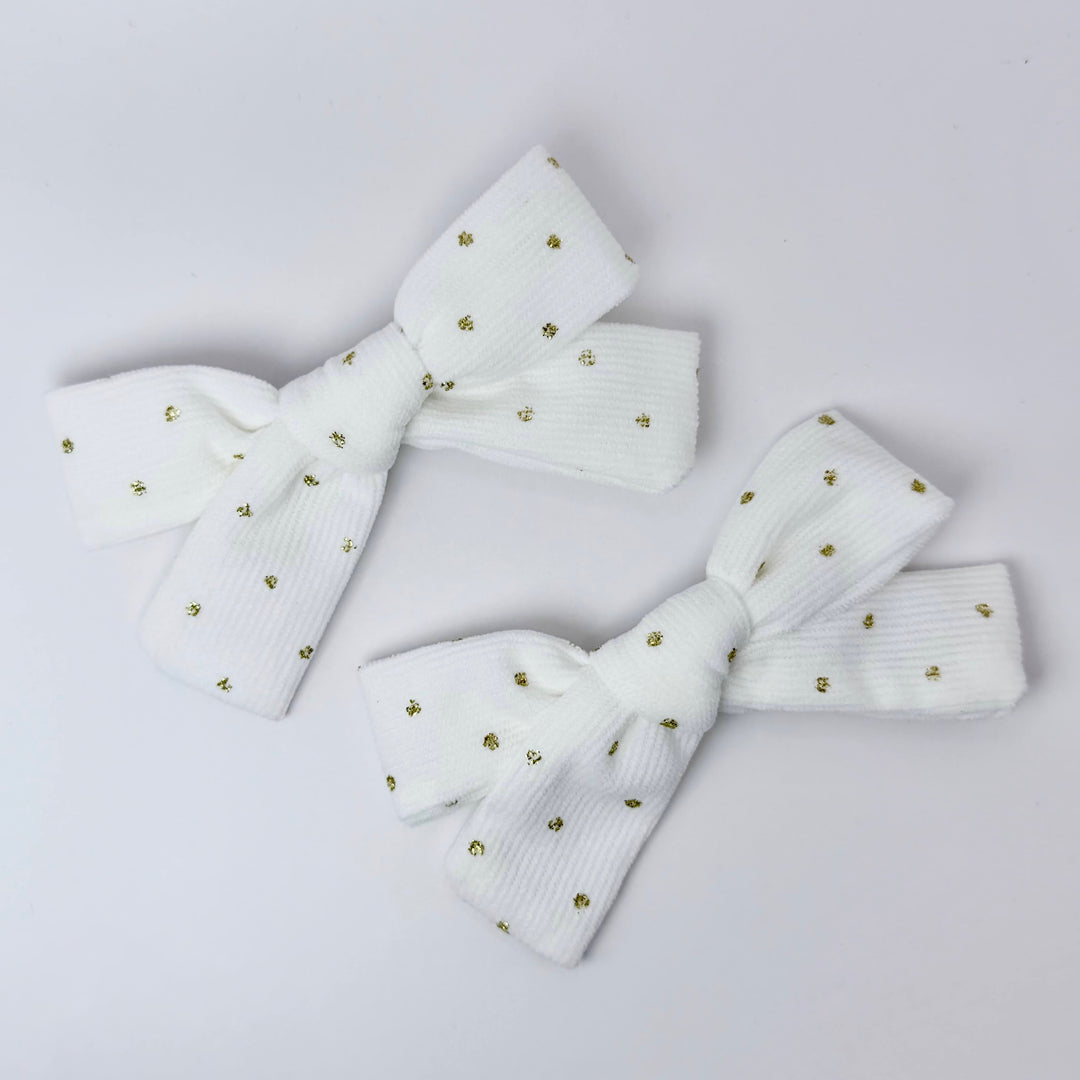Golden Dot Bow Clips (Set of 2)