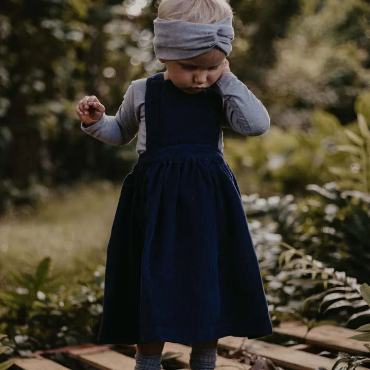 The Corduroy Pinafore - Indigo Dresses + Skirts The Simple Folk 