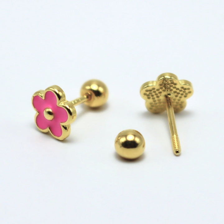 Flower Earrings (14K Gold Plated)