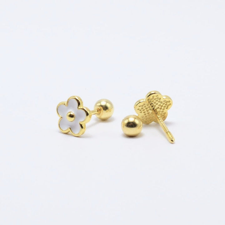 Flower Earrings (14K Gold Plated)