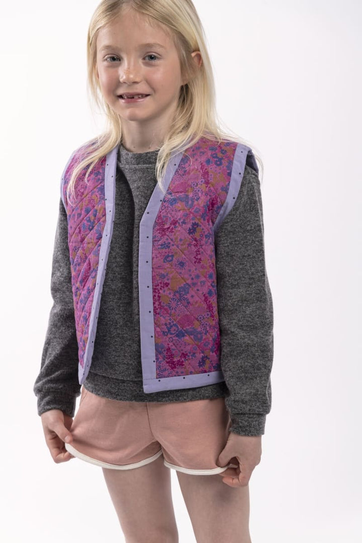 Children's Quilted Vest - Fuchsia Liberty Fabric