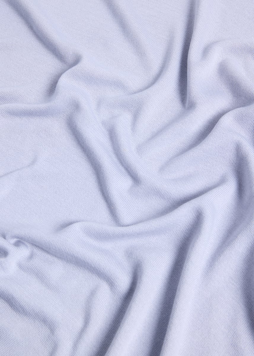 Silk Short Sleeve T-Shirt - Silver - T-shirt
