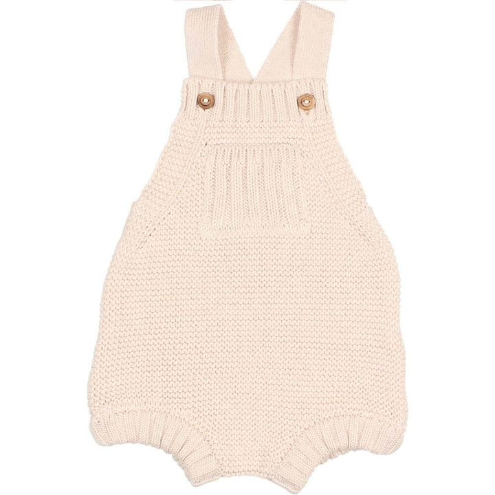 Newborn Sweater Knit Romper - Cream Pink