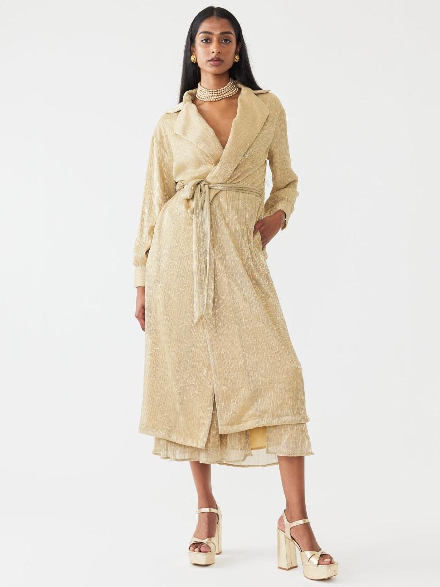 Helen Jacket - Gold Shimmer Crinkle