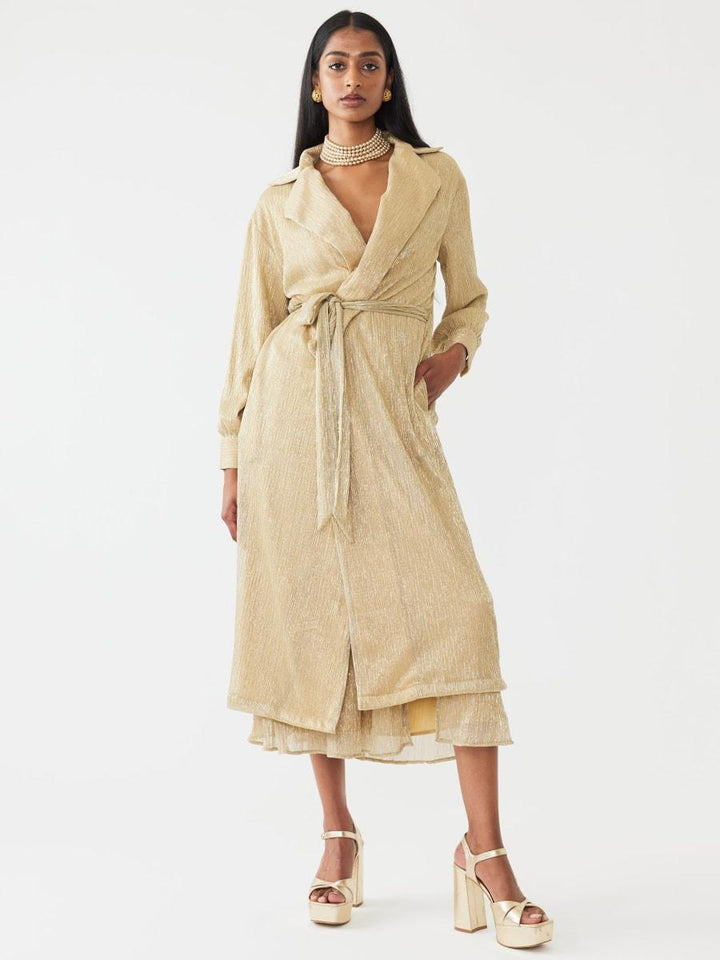 Helen Jacket - Gold Shimmer Crinkle