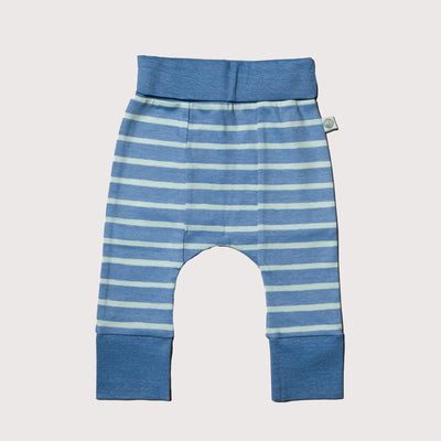 Grow With Me Harem Pants  River Stripe - Blue