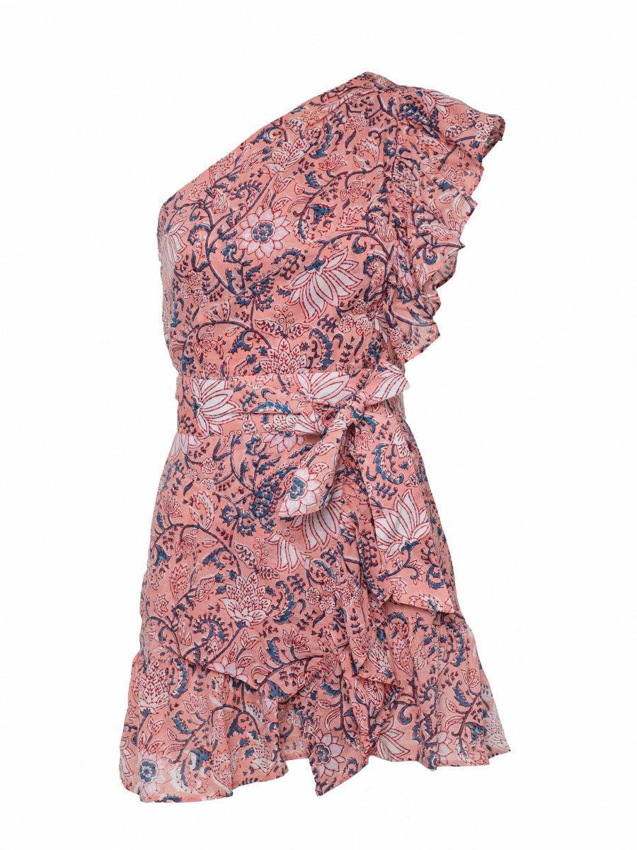 Nandi Dress - Pink-Blue Floral