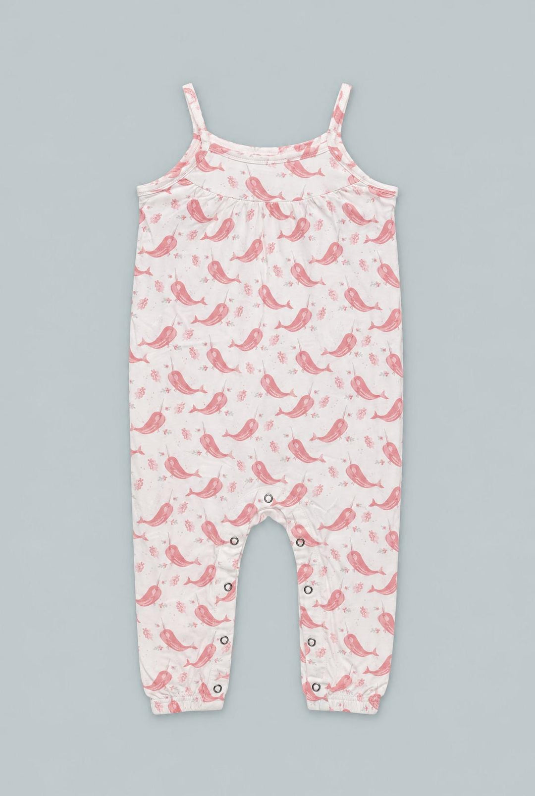 Tank Pant Romper - Narwhal Pink