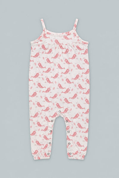 Tank Pant Romper - Narwhal Pink