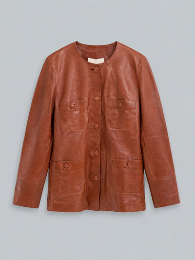 Rani Leather Jacket - Brown