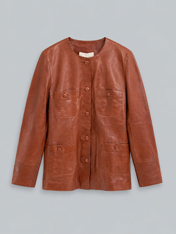 Rani Leather Jacket - Brown