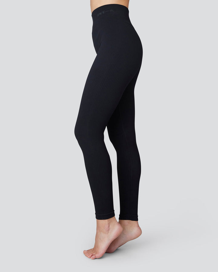 Tyra Rib Leggings - Black