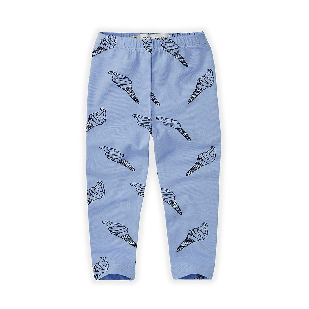 Leggings Print Ice Cream - Bright Blue