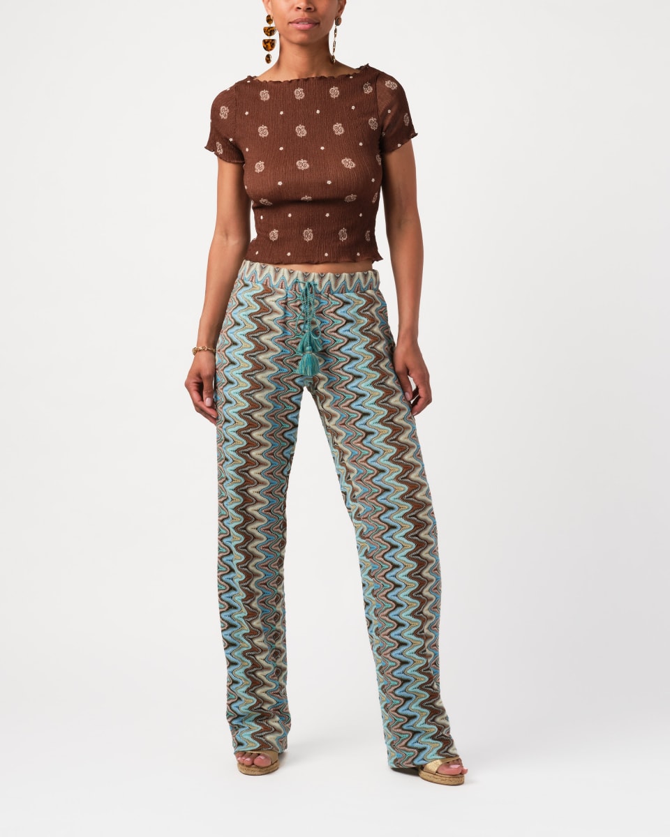 Blaire Pant - Blue Multi (Zig Zag)