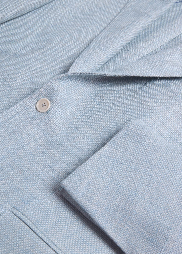 Wool Basketweave Soft Jacket - Seafoam