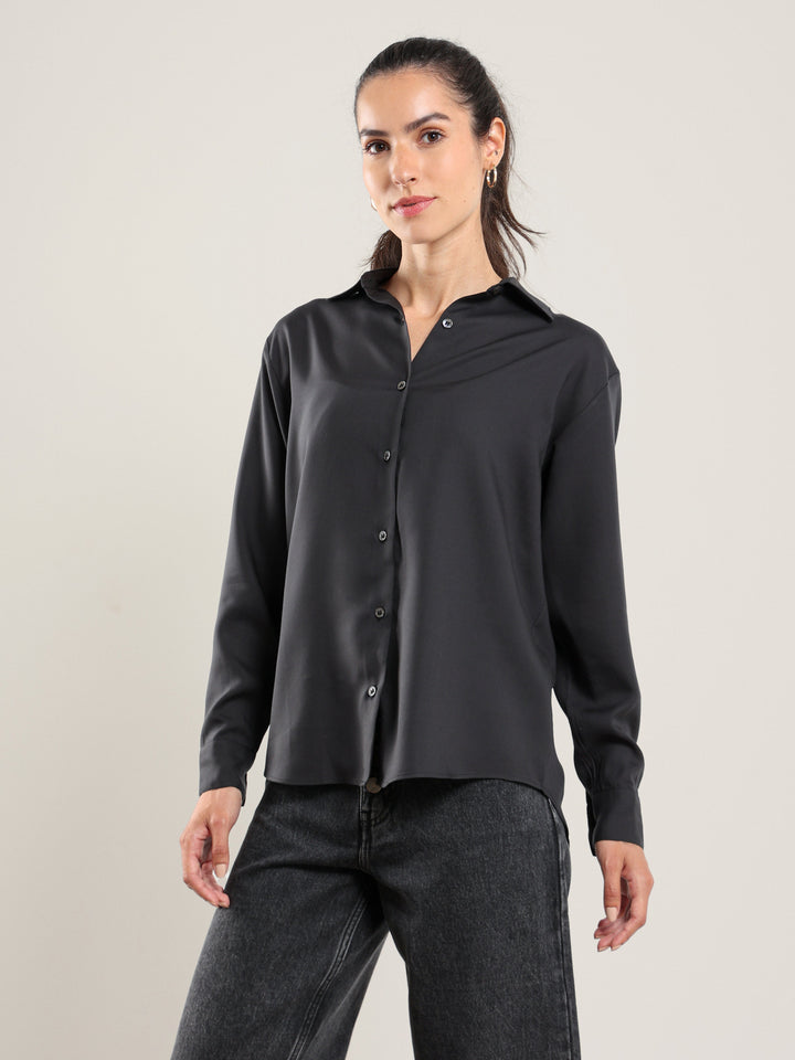 Tencel Button Up - Black