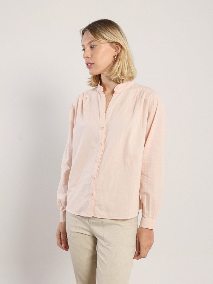 Akhen Button Up - Pale Rose