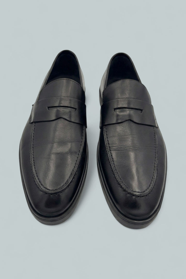 Prato Lace Up Wing Tip Shoes - Black