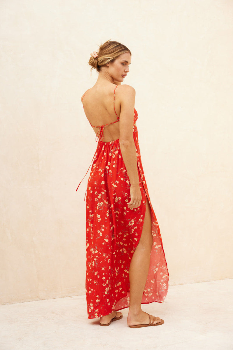 Calypso Dress - Scarlet Sage