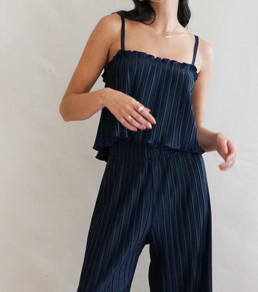 Pleated Sadie Camisole - Black