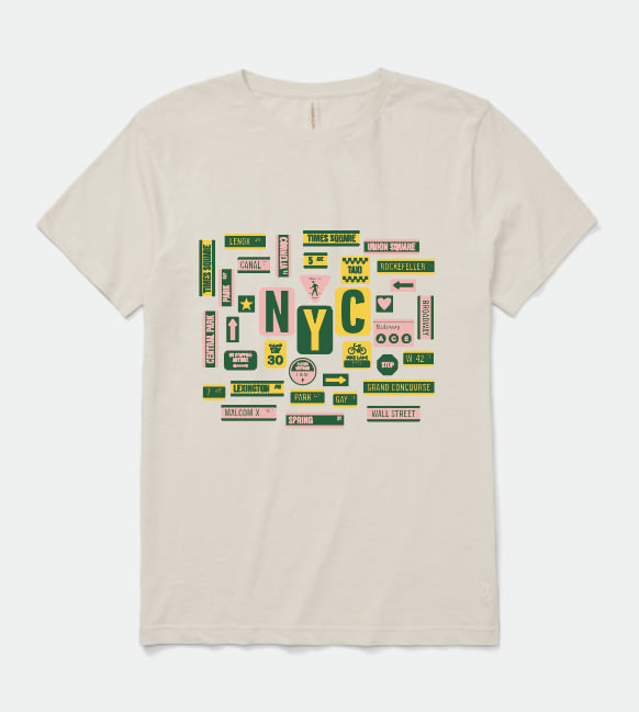 NYC Streets Unisex Tee - Cloud