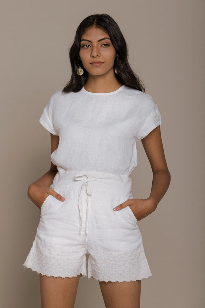 Sandcastle Saturdays Top - Coconut White