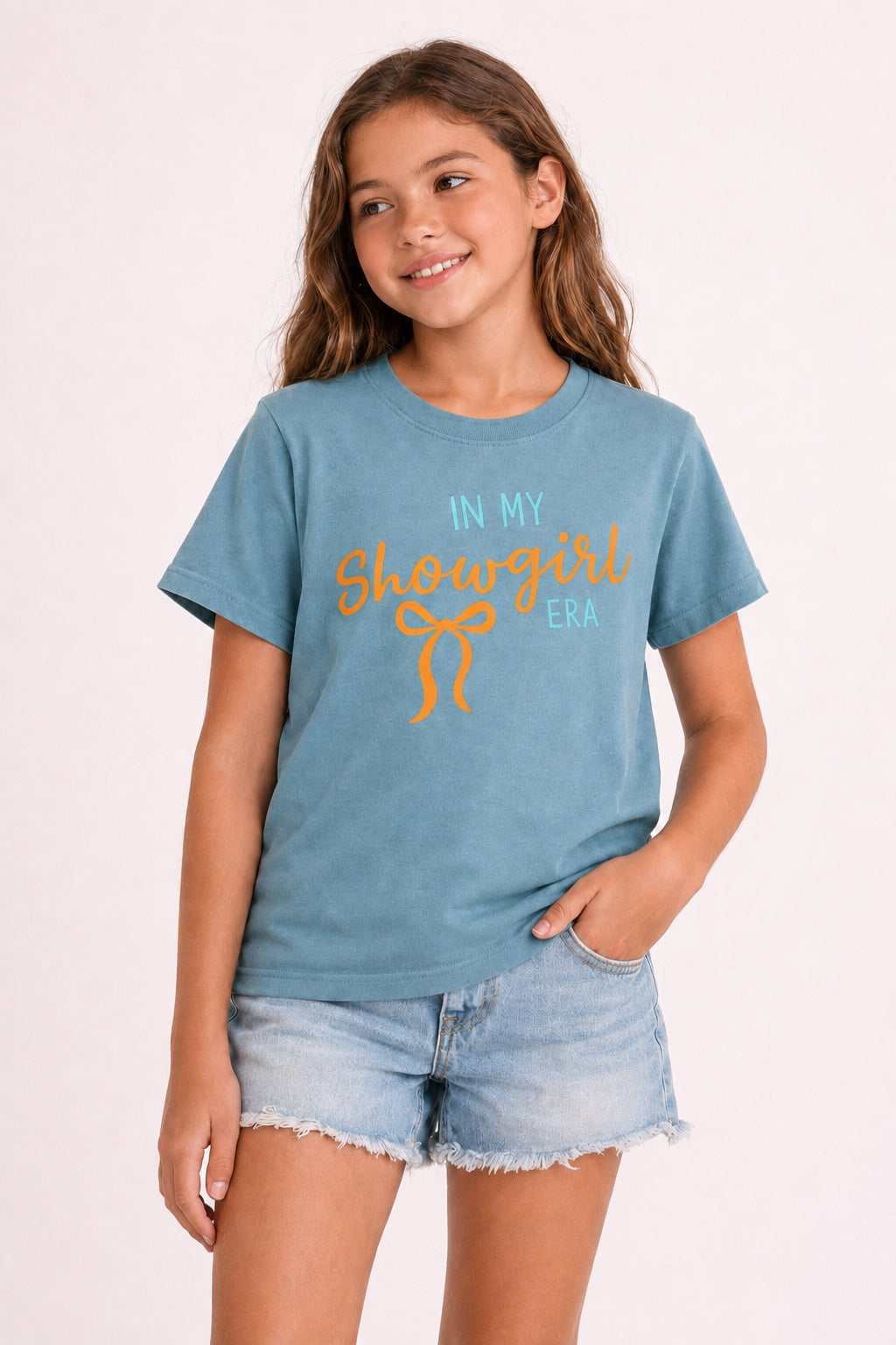 In My Showgirl Era Tee Big Kids - Green